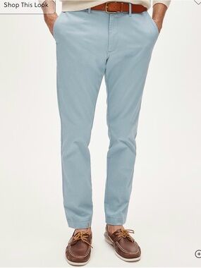 J. CREW 484 SLIM STRETCH Light Blue Men's Chino Pants- 34x34